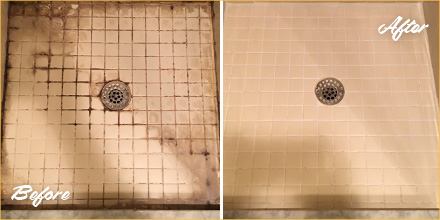 Tile and Grout Cleaners in Ridgefield Restore the Condition of This Shower